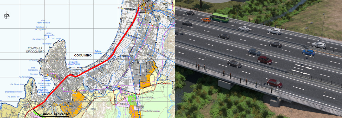 Estudio de Ingeniería Diseño y Expropiaciones Conurbación Coquimbo  La Serena 