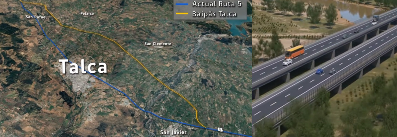 Estudio Diseño y Pre-Pericial Baipás Ruta 5 Talca Chillan