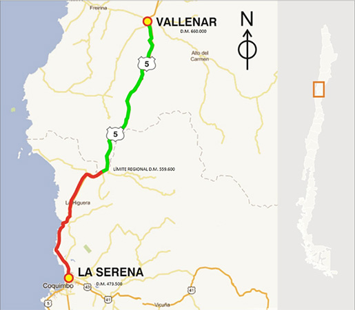 Consultoría para el Proyecto de Ingeniería de Detalle Proyecto Vial y Otros Proyectos &quot;Concesión Ruta 5 Norte, Tramo: La Serena-Vallenar“.